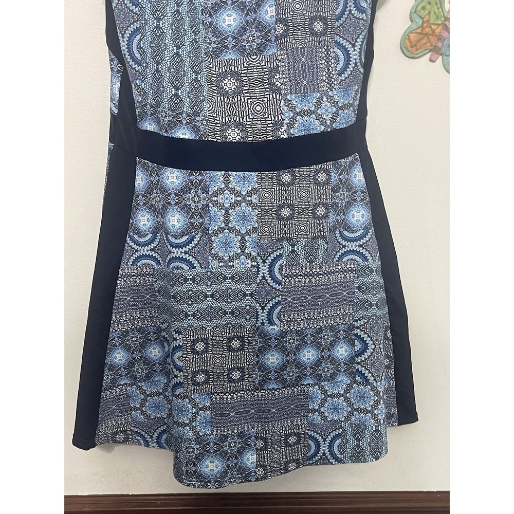 Sunseeker Swimdress Womens 10 Blue Tie Back Molded Cups One Piece Swimwear - Picture 3 of 11